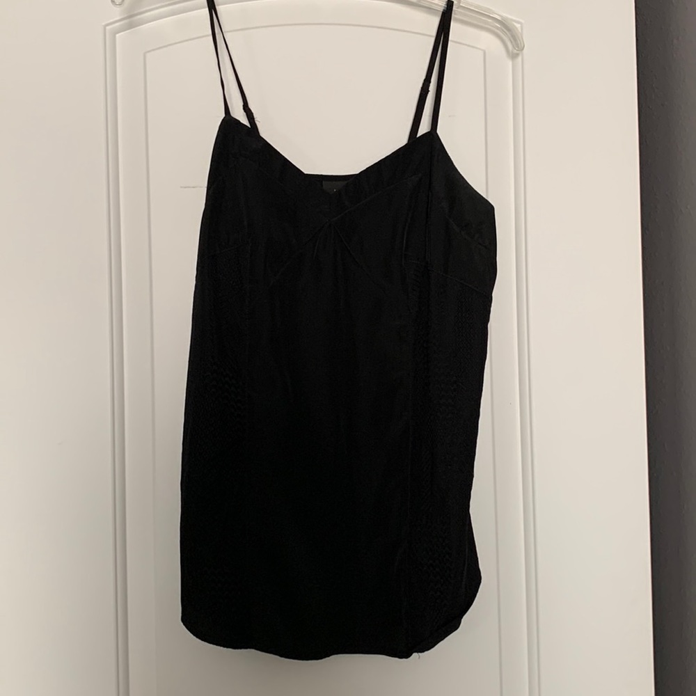 Black silky camisole